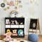Freestanding Combo Cubby Bin Storage Organizer Unit W/3 Baskets-White